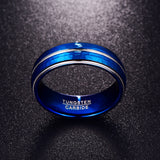"Simple is Beautiful" Smooth Polished Grooved Tungsten Carbide Ring (Jewelry)