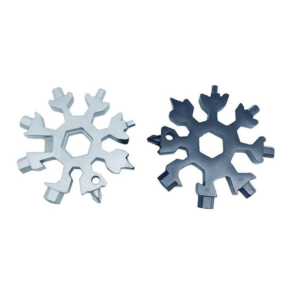 18-in-1 Stainless Steel Snowflakes Multi-tool Gadget