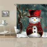 High Quality Christmas Theme Bathroom Shower Curtain