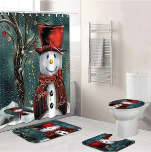 High Quality Christmas Theme Bathroom Shower Curtain
