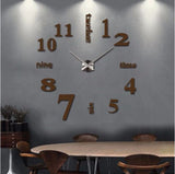 Big Modern 3D DIY Quartz Wall Clock Home Decoration