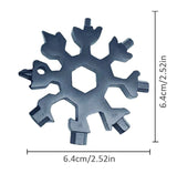 18-in-1 Stainless Steel Snowflakes Multi-tool Gadget