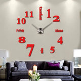 Big Modern 3D DIY Quartz Wall Clock Home Decoration