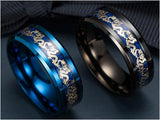 Classic Dragon Titanium Stainless Steel Ring (Jewelry)
