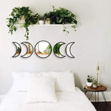 Nordic Style Moon Phase Mirror Set (Home Decor)