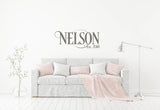 Personalized Family Name Sign Wall Decor (Wall Decal)