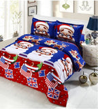Santa Claus 3D Cartoon Christmas Bedding Set