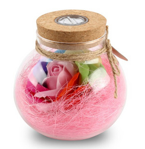 Creatively Romantic Bulb Rose Flower Bottle LED Home Dimmer Lamp