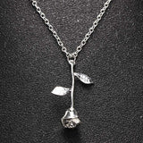 Romantic & Charming Rose Pendant Necklace (Jewelry)
