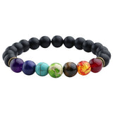 Unique Colorful and Smooth Bead Chakra Yoga Bracelet (Jewelry)
