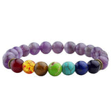Unique Colorful and Smooth Bead Chakra Yoga Bracelet (Jewelry)