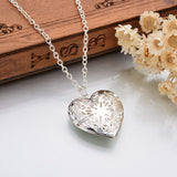 Gold or Silver-Plated Heart-Shaped Pendant Locket Necklace (Jewelry)