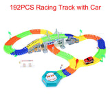 Cute Race Car on Colorful Flex Rail Track Set for Kids