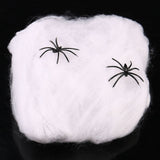 White Stretchy Spider Web Decoration (Halloween horror)